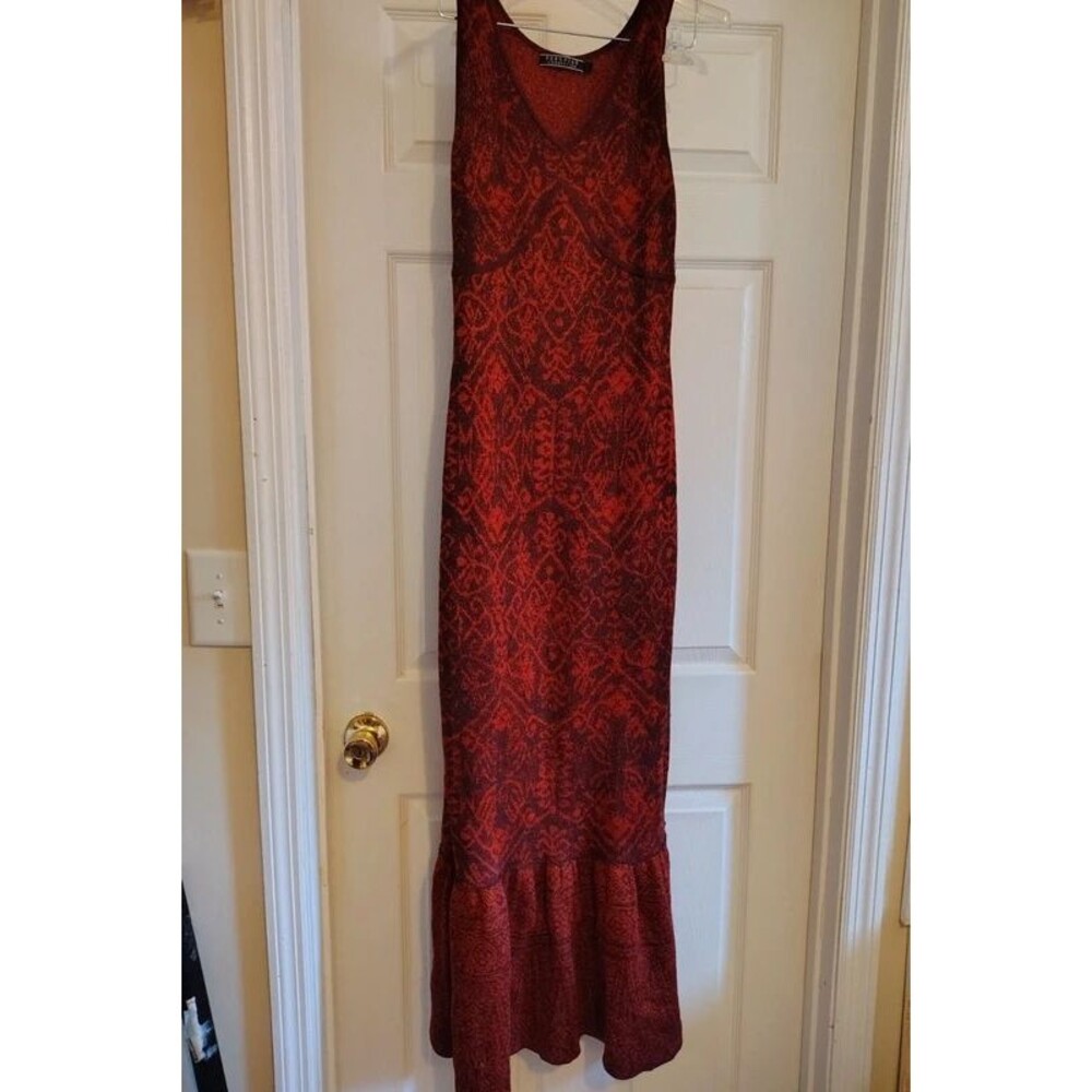 Peruvian Connection Women's M Collection Red   V-Neck Sleeveless Mermaid Dress - Picture 3 of 14